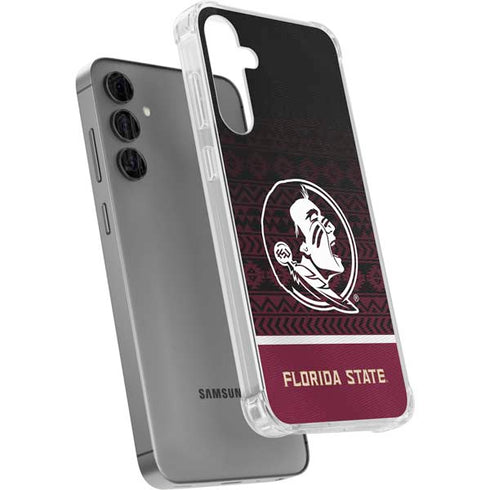 Florida State University Pattern Jersey Galaxy S24 Plus Clear Case